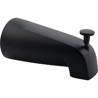 Bec inverseur de baignoire PlumbShop, noir mat
