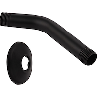 Bride de bras de douche PlumbShop, 1/2 po, noir mat