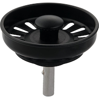 Crépine poteau et roulement à billes PlumbShop, noir mat Front_Elevated