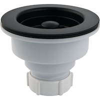 Crépine à panier PlumShop, pour évier de cuisine, noir mat Front_Elevated