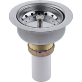 PlumbShop Assembled Kitchen Basket Strainer, Chrome Finish Front_Elevated