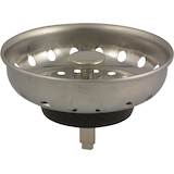 PlumbShop Stainless Steel Post Kitchen Basket Strainer, Chrome Finish Front_Elevated
