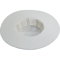 PlumbShop Plastic Hair Drain Guard/Sink Strainer, White