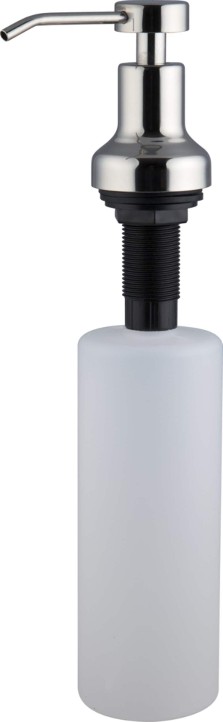 PlumbShop Easy-Fill Soap Dispenser with Microban, Chrome Finish Front_Angled_Right