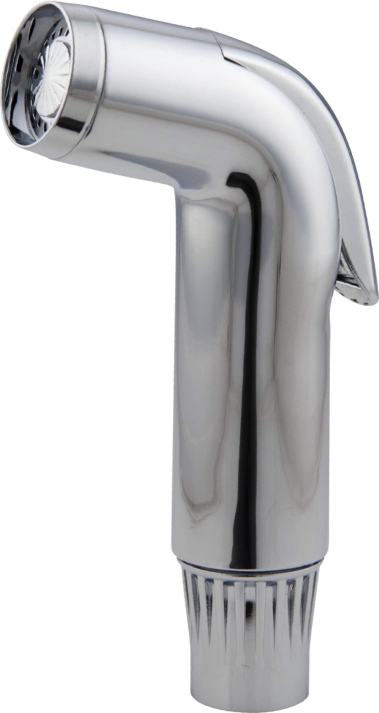 PlumbShop Universal Fit Handheld Kitchen Sink Spray Head, Chrome Front_Angled_Left