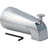 Bec pour baignoire PlumbShop, chromé, 5/8 po de diamètre extérieur Front_Angled_Right