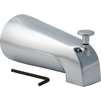 Bec pour baignoire PlumbShop, chromé, 5/8 po de diamètre extérieur