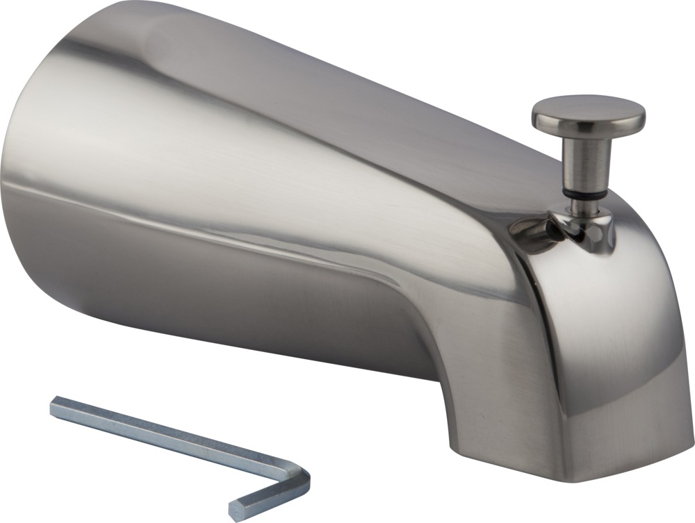 SlipOn Bath/Tub Spout, 1/2in IP, Brushed Nickel Canadian Tire