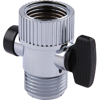 PlumbShop Adjustable Shower Flow Control Valve, Chrome, 1-pk Front_Angled_Left