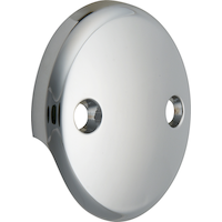 Plaque de trop-plein ronde universelle PlumbShop, chromé, paq. 1 Front_Angled_Right