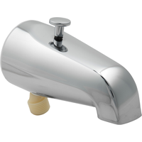 Bec inverseur de baignoire PlumbShop, filetage avec sortie, chromé