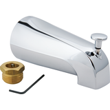 Bec inverseur de baignoire PlumbShop, adaptateur FIP de 1/2 po, entrée FIP de 3/4 po, chrome Composite_or_Mixed