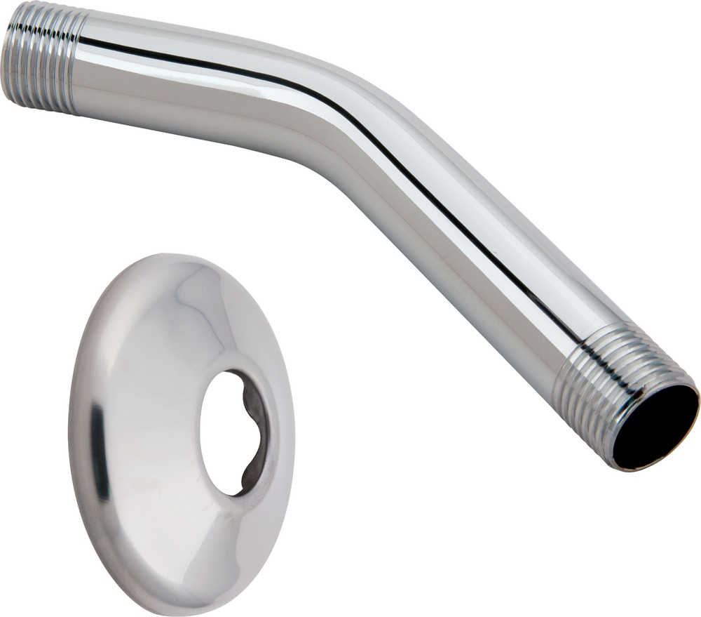 Metal Shower Arm & Flange, Chrome, 1/2in MIP x 6in