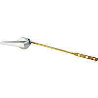 PlumbShop Deluxe Toilet Tank Lever, Chrome, 8-in Front_Angled_Left