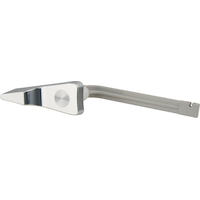 PlumbShop Toilet Tank Lever, Chrome, 4-in Front_Angled_Left