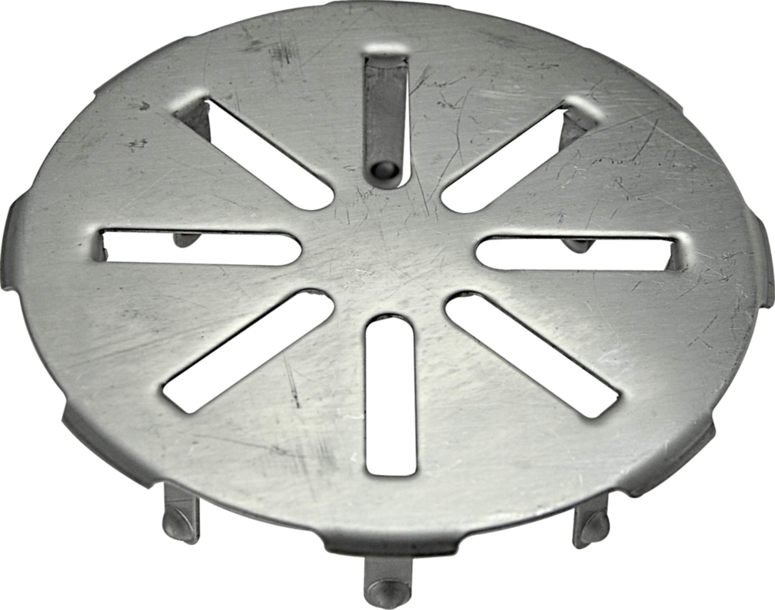 PlumbShop Stainless Steel 5-in Drain Cover Plate for 4-in ID Pipe Front_Elevated