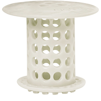 Crépine et ramasse-cheveux TubShroom Easy-Clean pour baignoire, blanc, pour drain de 1,5 po Front_Elevated