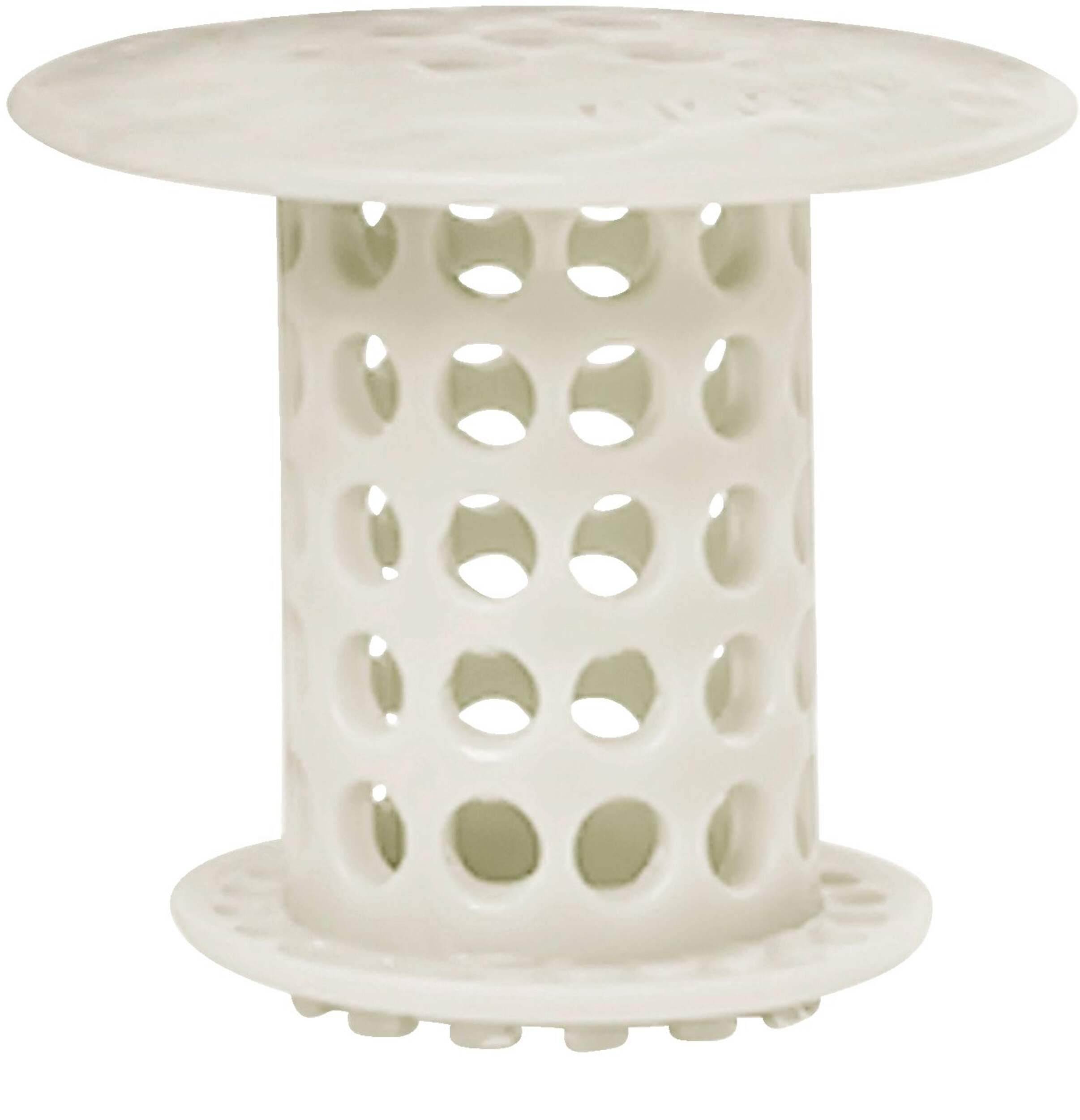 TubShroom Easy-Clean Bathtub Hair Catcher/Sink Strainer, White, for 1.5-in Drain Front_Elevated