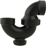 PlumbShop PermOseal Adjustable P-Trap, Black, 1-1/2-in Side_Left