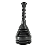 PlumbShop Mini-Bellows Sink Plunger, Black Front_Flat