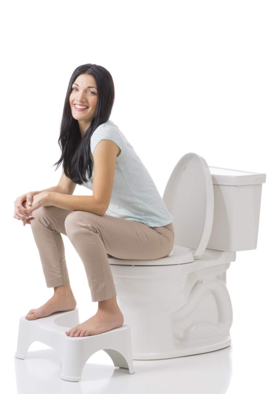 Squatty Potty 9 in. Ecco Plastic Toilet Stool in White sp-e-9 - The Home  Depot