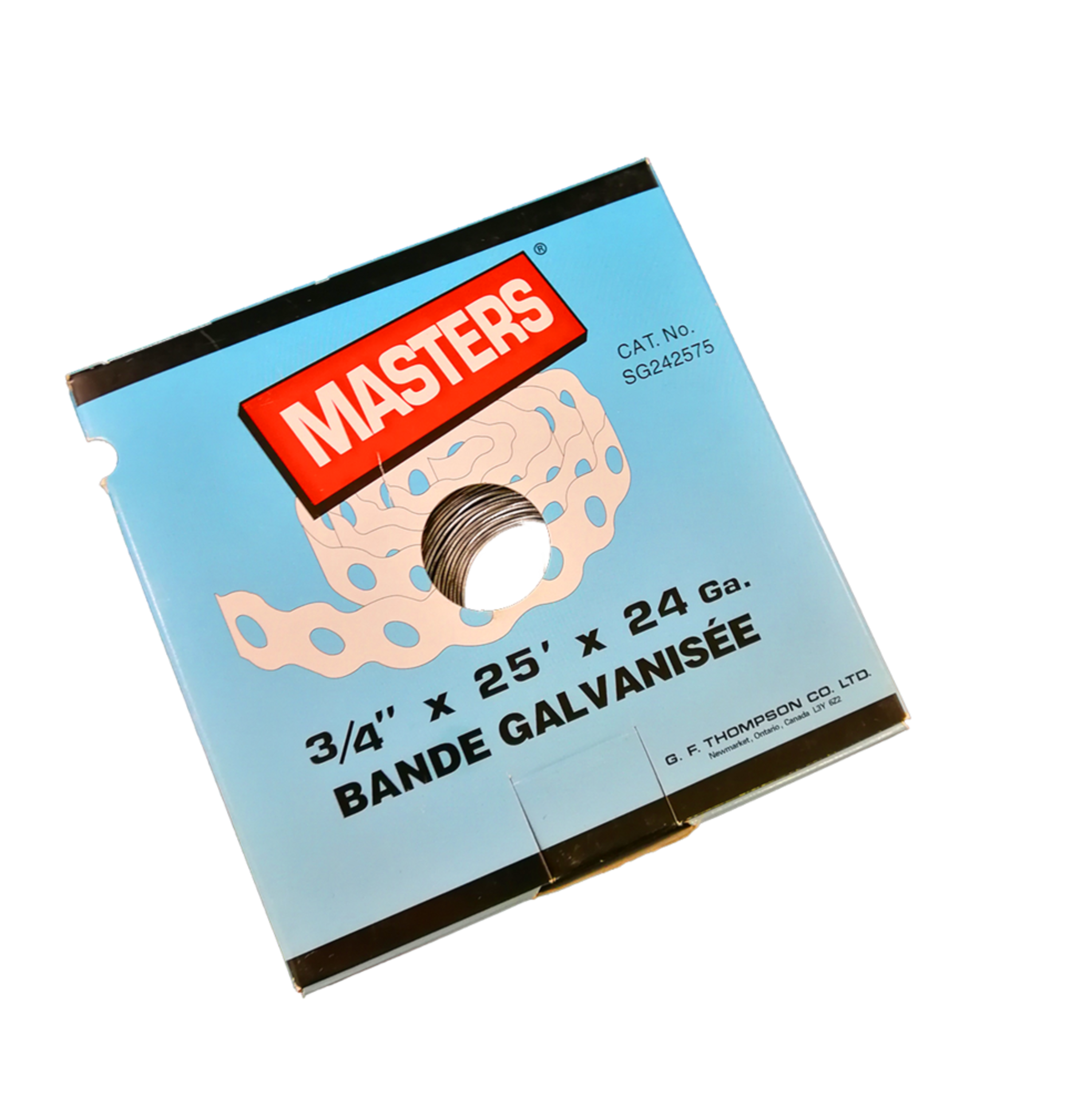 Cerclage galvanisé MASTERS All Round, calibre 24, pour suspendre les tuyaux, 3/4 po x 25 pi Overhead_Flat