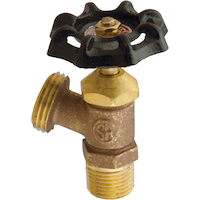 PlumbShop Rough Brass Sediment Faucet Valve, 1/2-in Side_Right