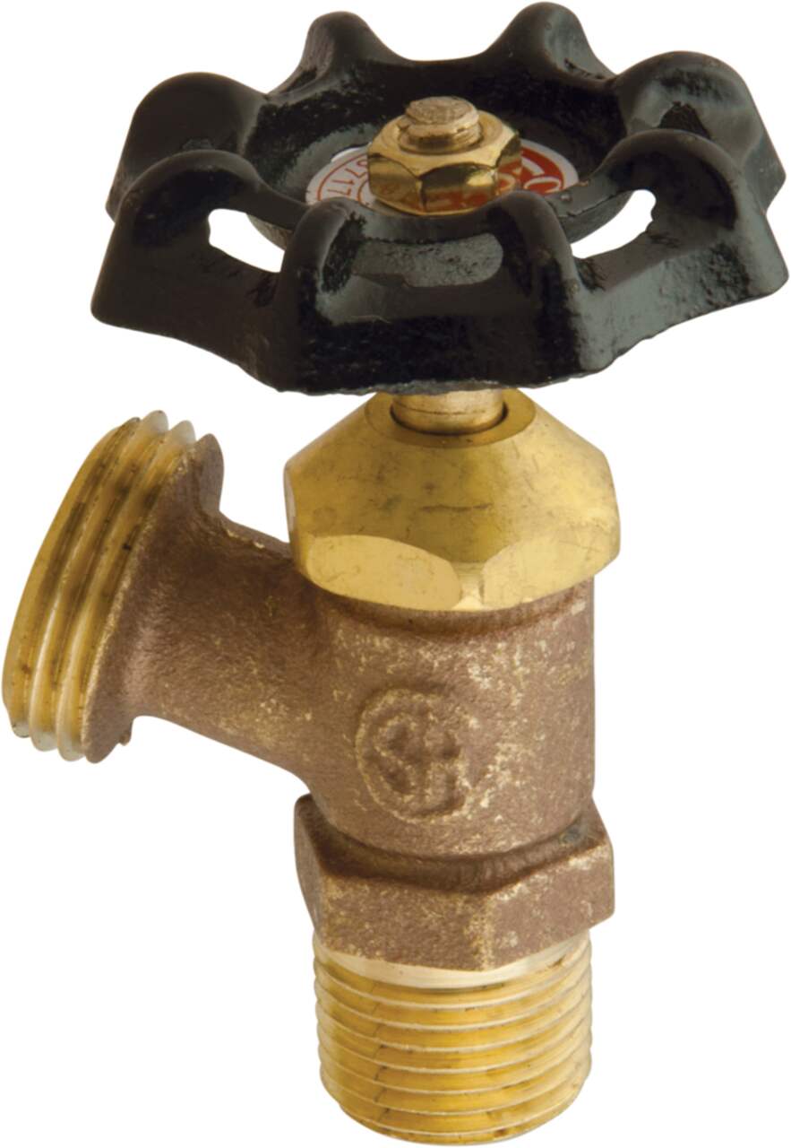 PlumbShop Rough Brass Sediment Faucet Valve, 1/2-in