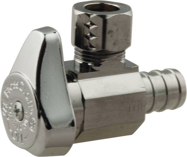 BrassCraft Angle Valve, 1/2-in Nom. Pex Barb x 3/8-in OD Comp ...