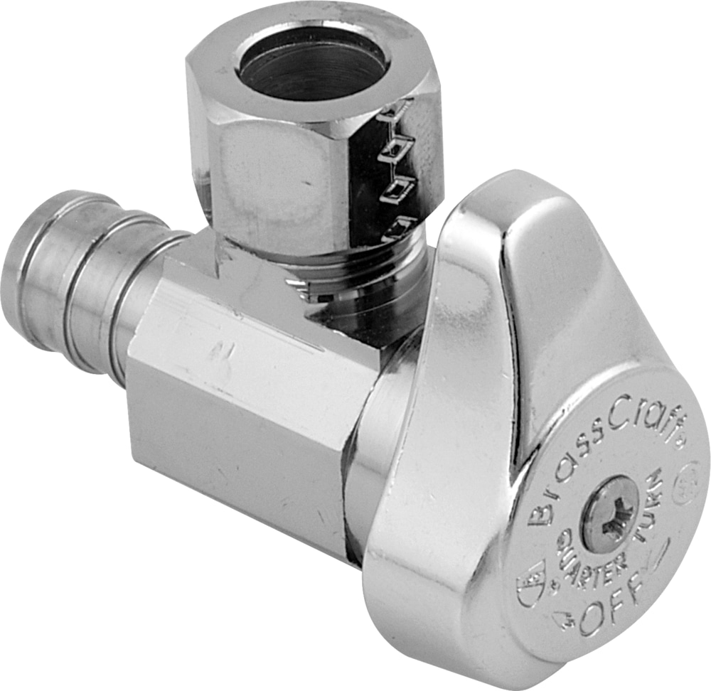 BrassCraft Angle Valve, 1/2in Nom. Pex Barb x 3/8in OD Comp
