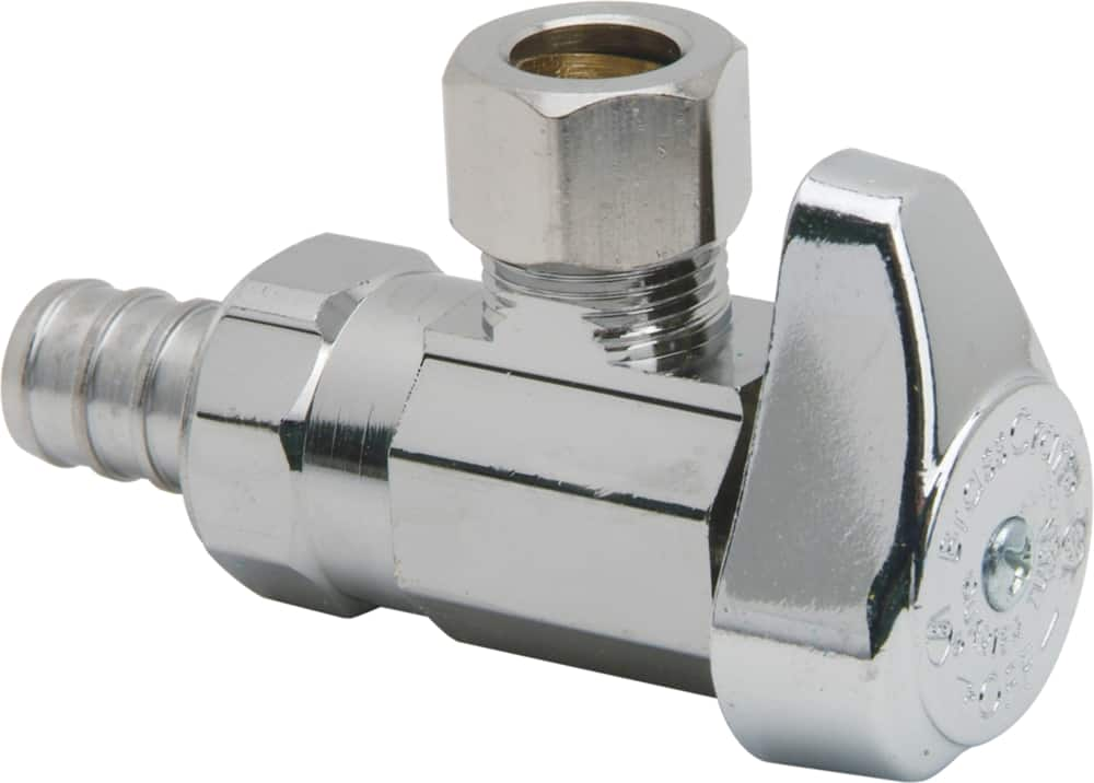 BrassCraft Angle Valve, 1/2-in Nom. Pex Barb x 3/8-in OD Comp ...