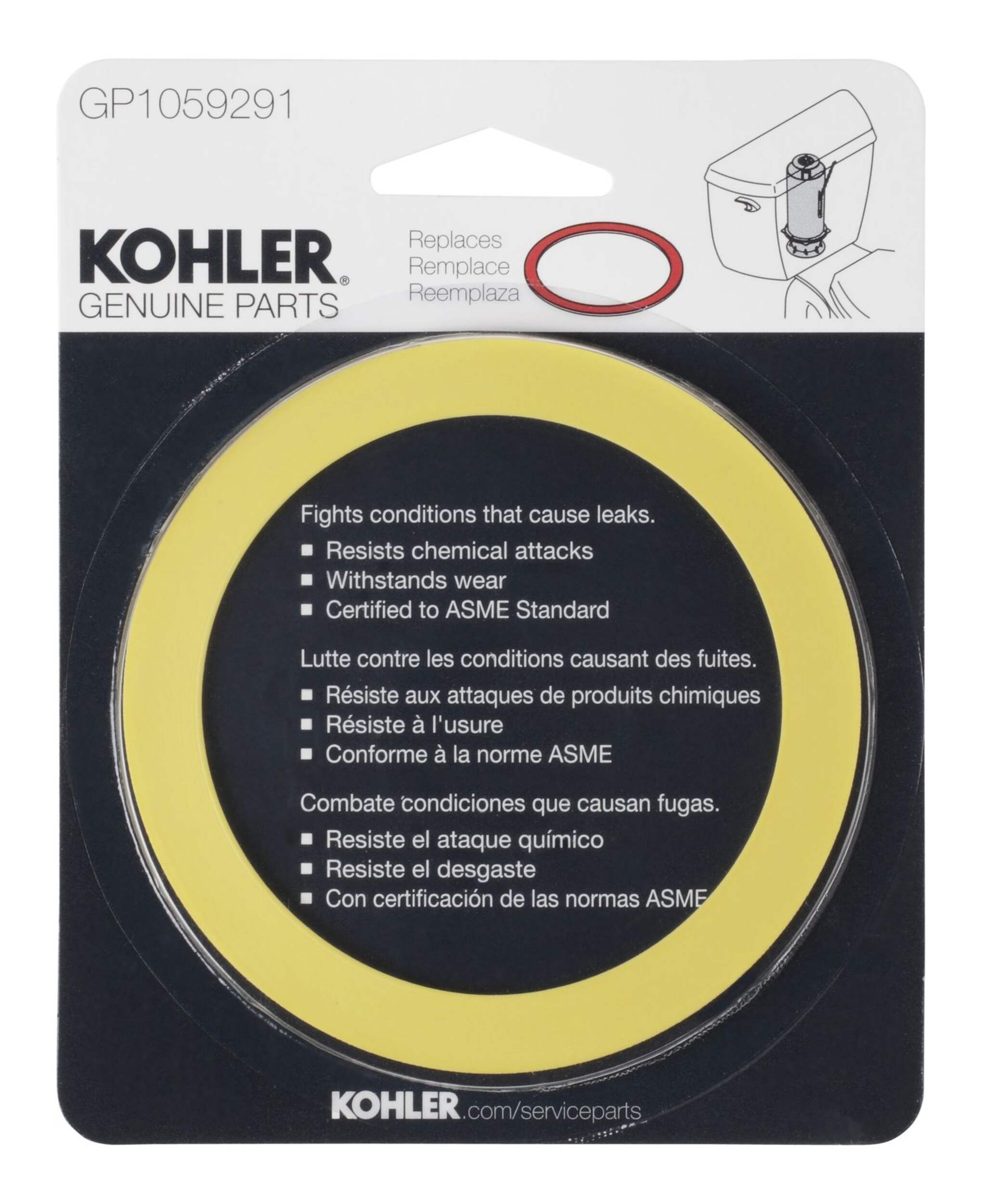 Kohler GENIUNE Parts GP1059291 Flush Valve Seal for Class 5 & 6