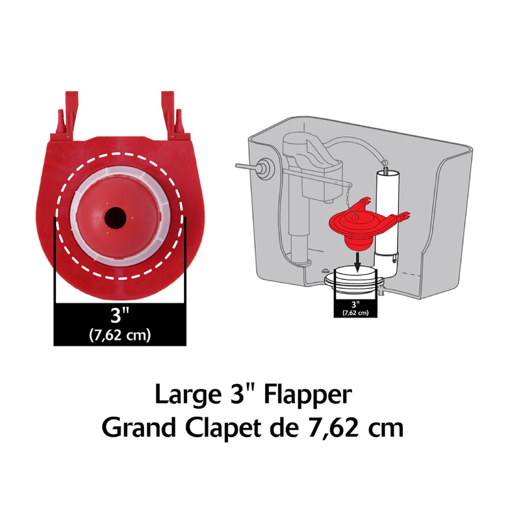 Korky Ultra 2X High Performance Toilet Flapper, Red, 3in Canadian Tire