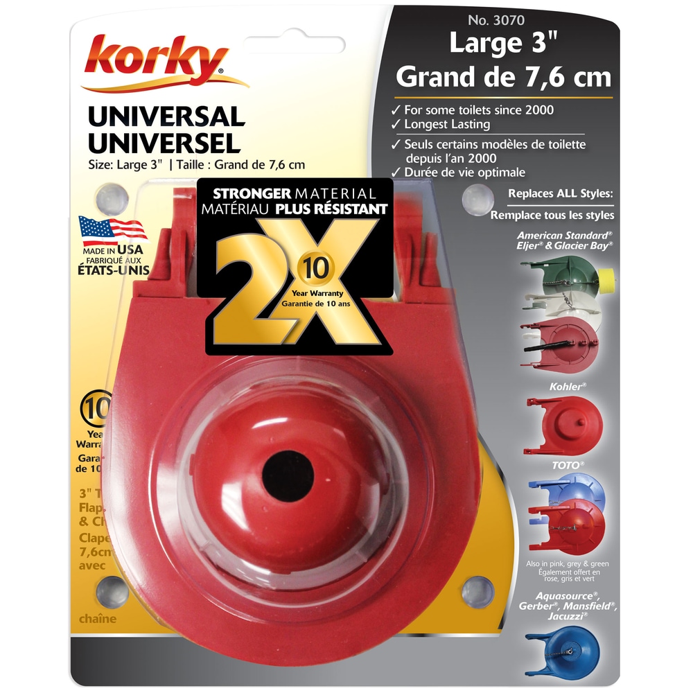 Korky Ultra 2X High Performance Toilet Flapper, Red, 3in Canadian Tire