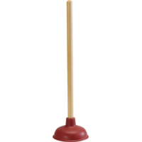 PlumbShop Sink Plunger, 5-in Force Cup with 18-in Wooden Handle Front_Elevated