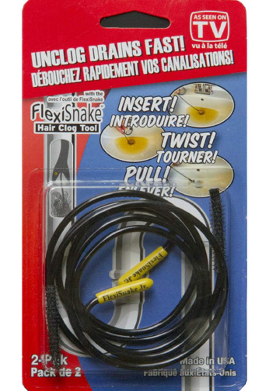FlexiSnake Drain Weasel Hair Stick Flexible Starter Kit (3-Piece