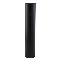Tube de vidange PlumbShop pour évier, 1,5 x 8 po, noir