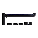 PlumbShop Continuous Waste Kit End Outlet, Black, 1-1/2 x 1-1/2 x 16-in Front_Elevated
