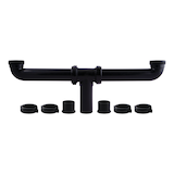 PlumbShop Continuous Waste Kit Center Outlet, Black, 1-1/2 x 1-1/2 x 16-in Front_Elevated
