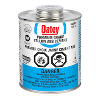 Oatey Premium Grade ABS Cement, Yellow, 946-mL