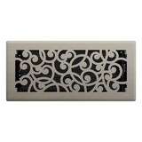 Grille de ventilation décorative en acier Imperial Wonderland, réglable, nickel brossé, 3 x 10 po Overhead_Flat
