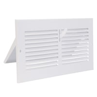 Imperial Steel Wall, Sidewall Register with Damper & Mounting Holes, White, 10 x 4-in