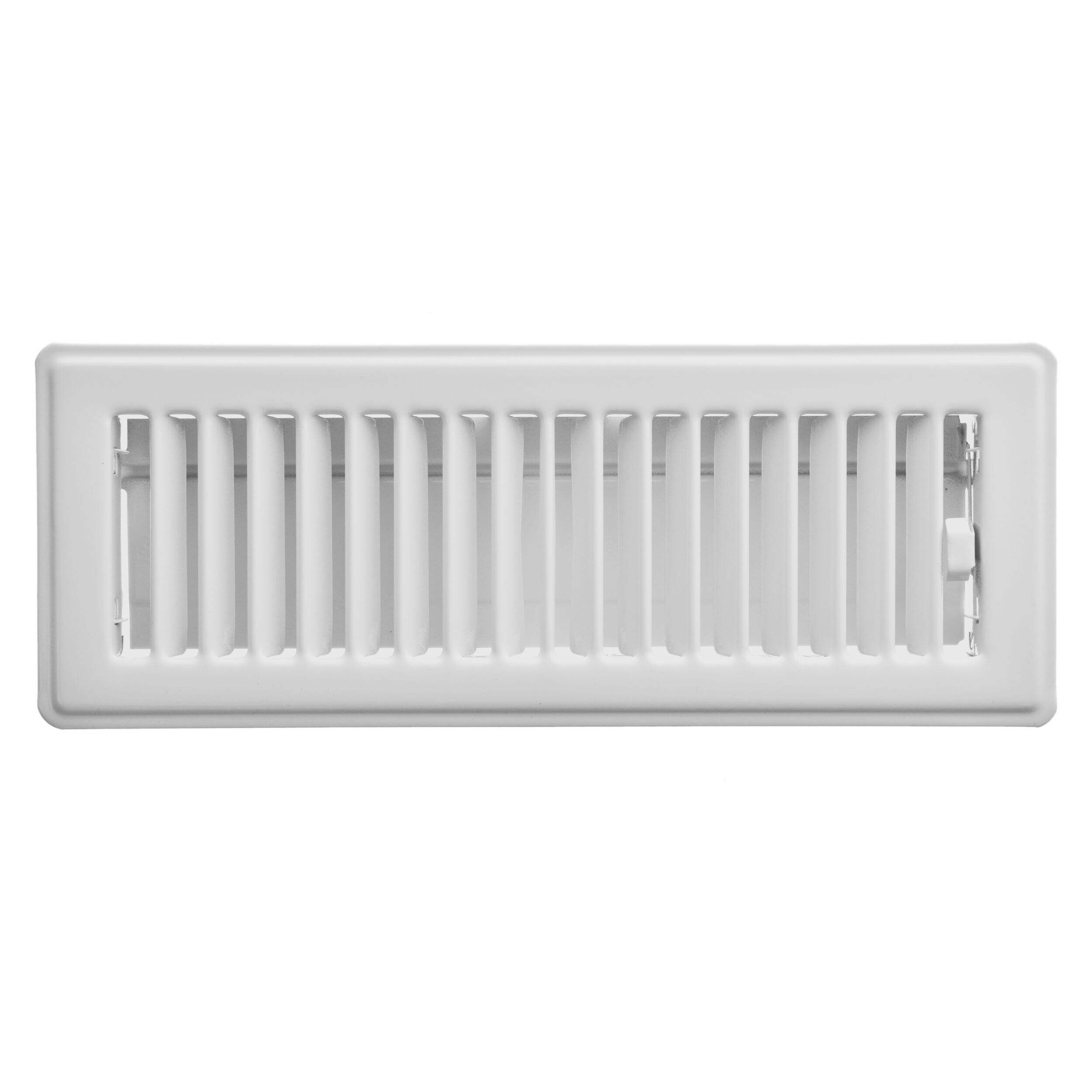 Imperial Louvered Steel Floor Register, Adjustable, White, Assorted Sizes Overhead_Flat