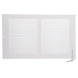 Grille de plinthe de retour d'air en acier Imperial pour systèmes de refroidissement et de chauffage, blanc, 14 x 8 po Front_Flat