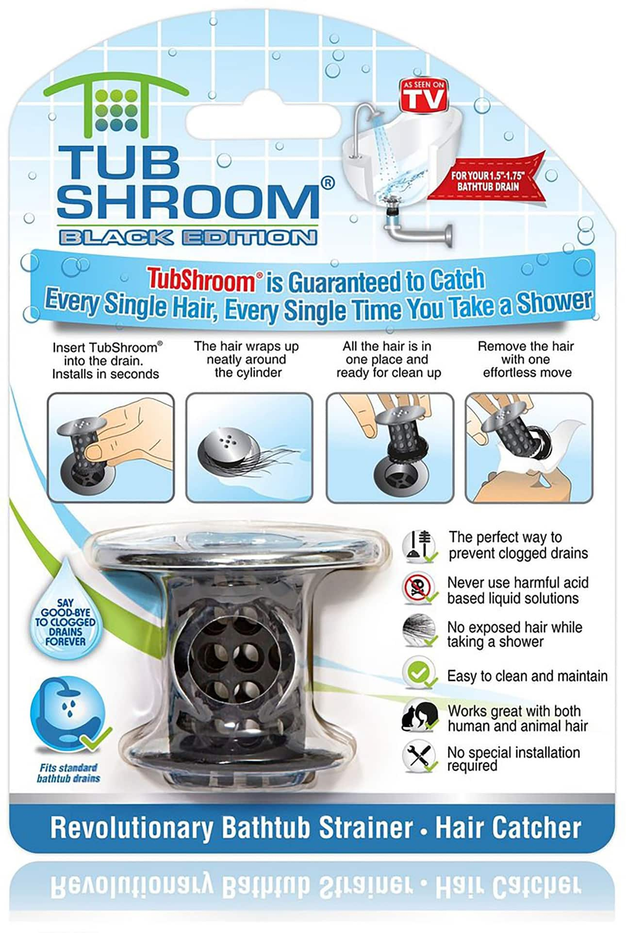 TubShroom Tub Drain Hair Catcher Black Canadian Tire   Tubshroom Bathtub Hair Catcher Black 0eb371c7 8970 4765 9ea8 4b444c931374 Jpgrendition 