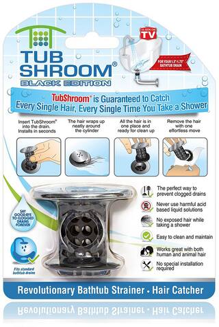 Tubshroom Tub Drain Hair Catcher Black, Acrylic Bathtub Repair Kit Canadian Tire