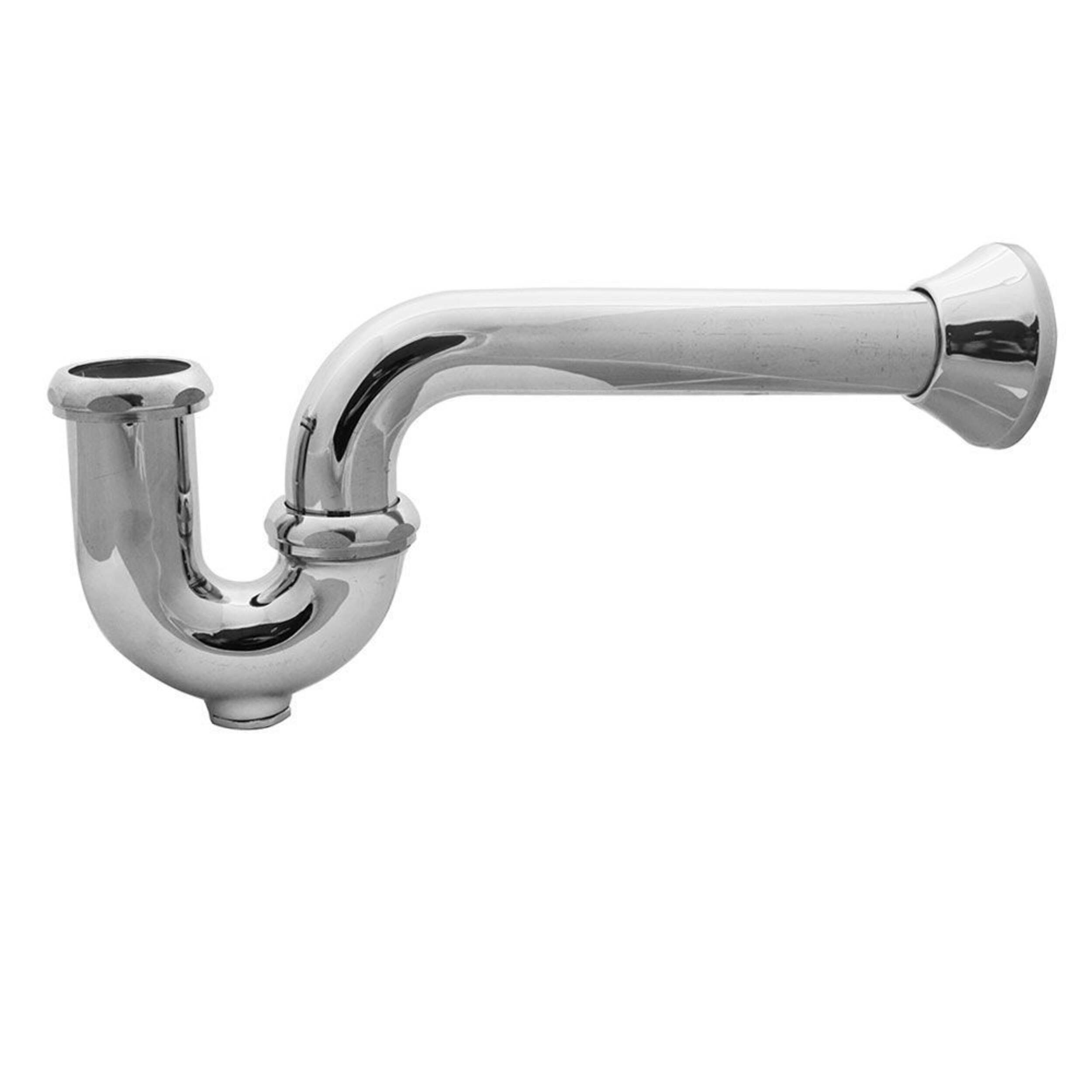 CraftX 1.5-in Brass Wall Tube P-Trap with Cleanout Side_Left