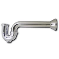 CraftX 1.25-in Brass Wall Tube P-Trap with Cleanout Front_Flat