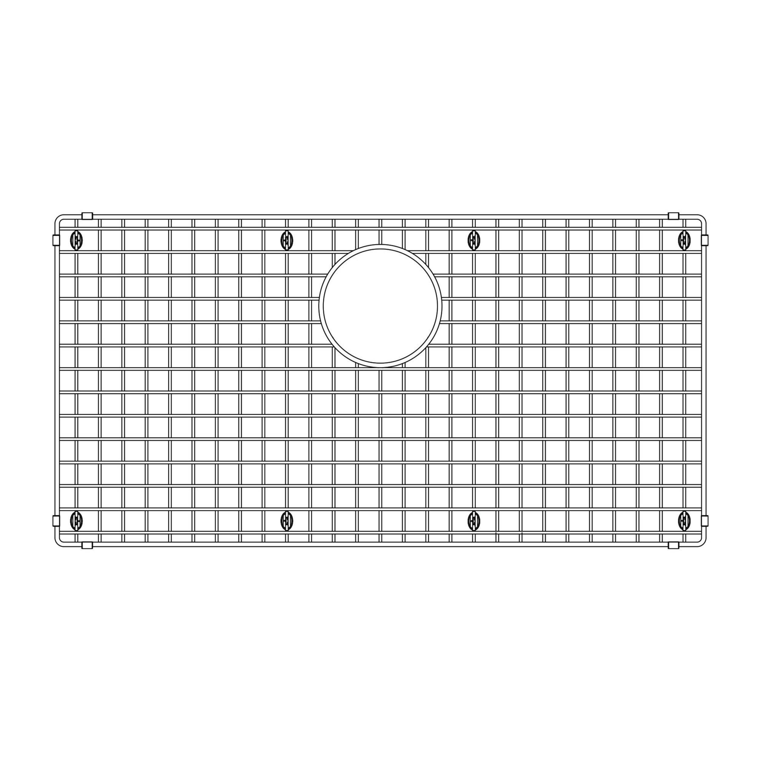 Grille d'évier Blanco pour évier 32 po à cuve simple, acier inoxydable Overhead_Flat