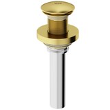 VIGO Solid Brass Vessel Bathroom Sink Pop-Up Drain, Fits 1-3/4-in Hole, Matte Glod Front_Elevated